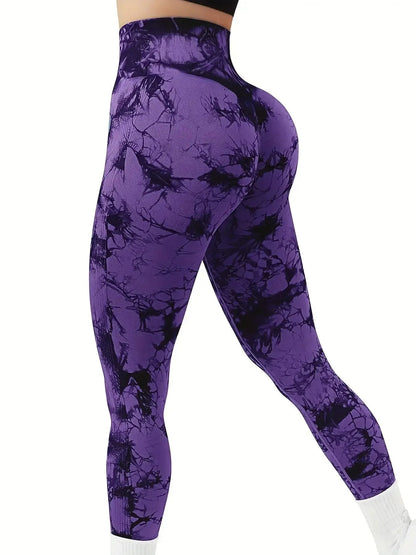 New Women's Tie-Dye Seamless Peach Butt High Waist Butt Pants Stretch Fitness Yoga Pants |TINMICO - TINMICO