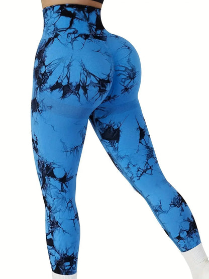 New Women's Tie-Dye Seamless Peach Butt High Waist Butt Pants Stretch Fitness Yoga Pants |TINMICO - TINMICO