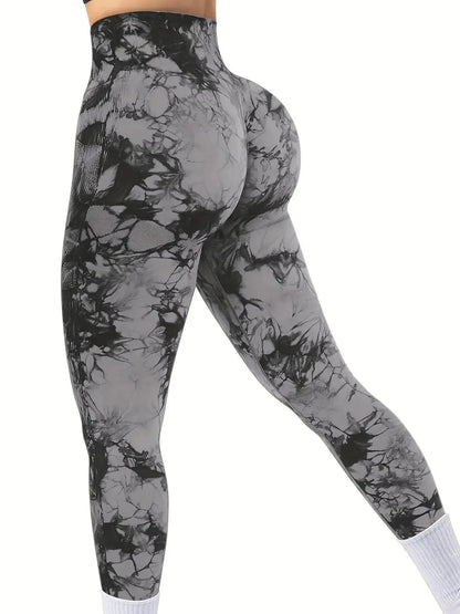 New Women's Tie-Dye Seamless Peach Butt High Waist Butt Pants Stretch Fitness Yoga Pants |TINMICO - TINMICO