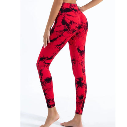 New Women's Tie-Dye Seamless Peach Butt High Waist Butt Pants Stretch Fitness Yoga Pants |TINMICO - TINMICO