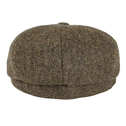 New Wool Newsboy Cap Herringbone Men British Flat Cap | TINMICO - TINMICO