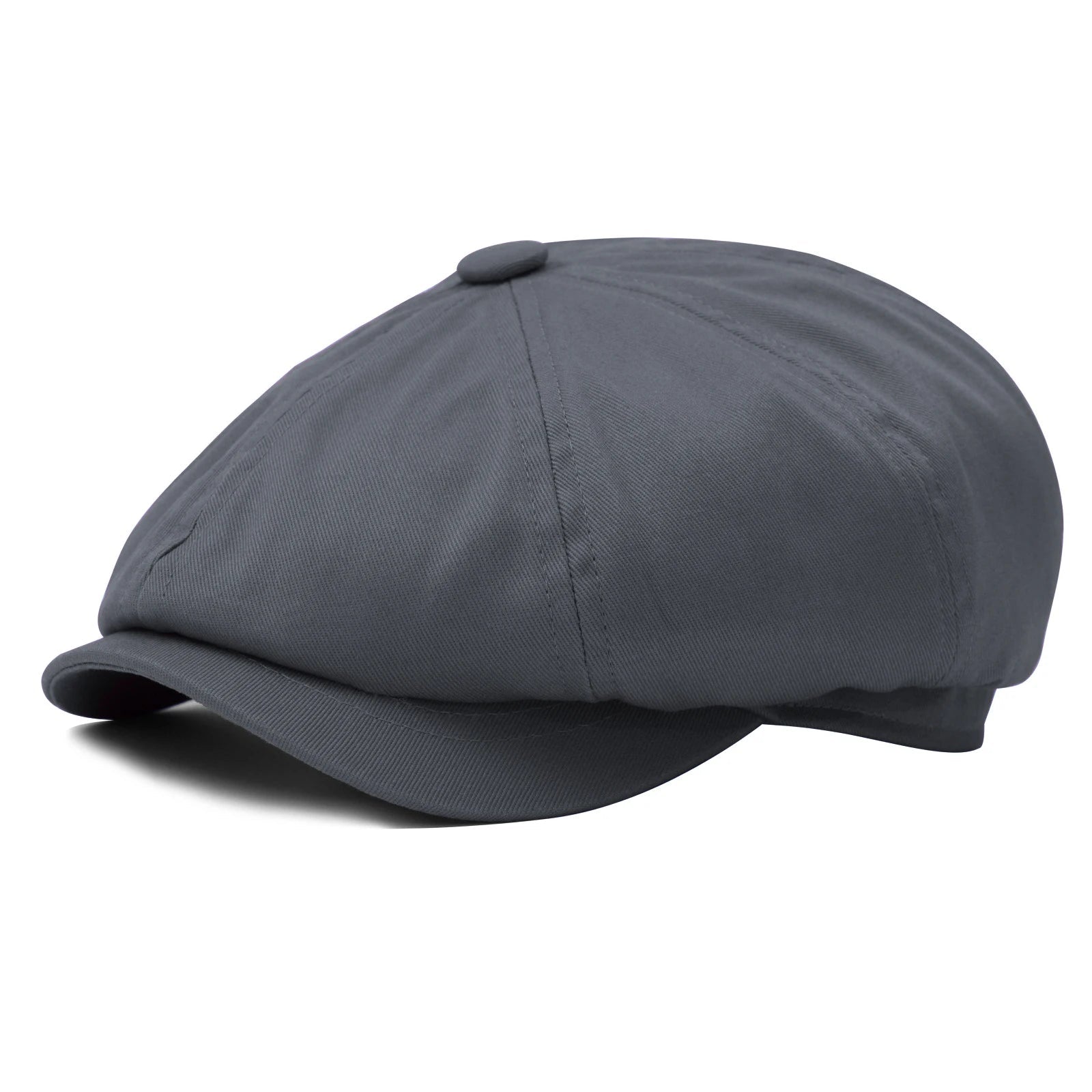 Newsboy Cap Men's White Twill Cotton Hat Women's Baker Boy Caps Retro Big Headpiece | TINMICO - TINMICO