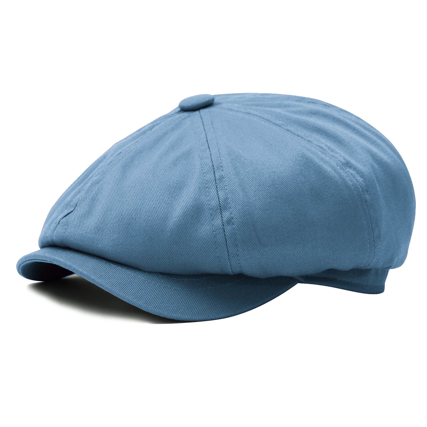 Newsboy Cap Men's White Twill Cotton Hat Women's Baker Boy Caps Retro Big Headpiece | TINMICO - TINMICO