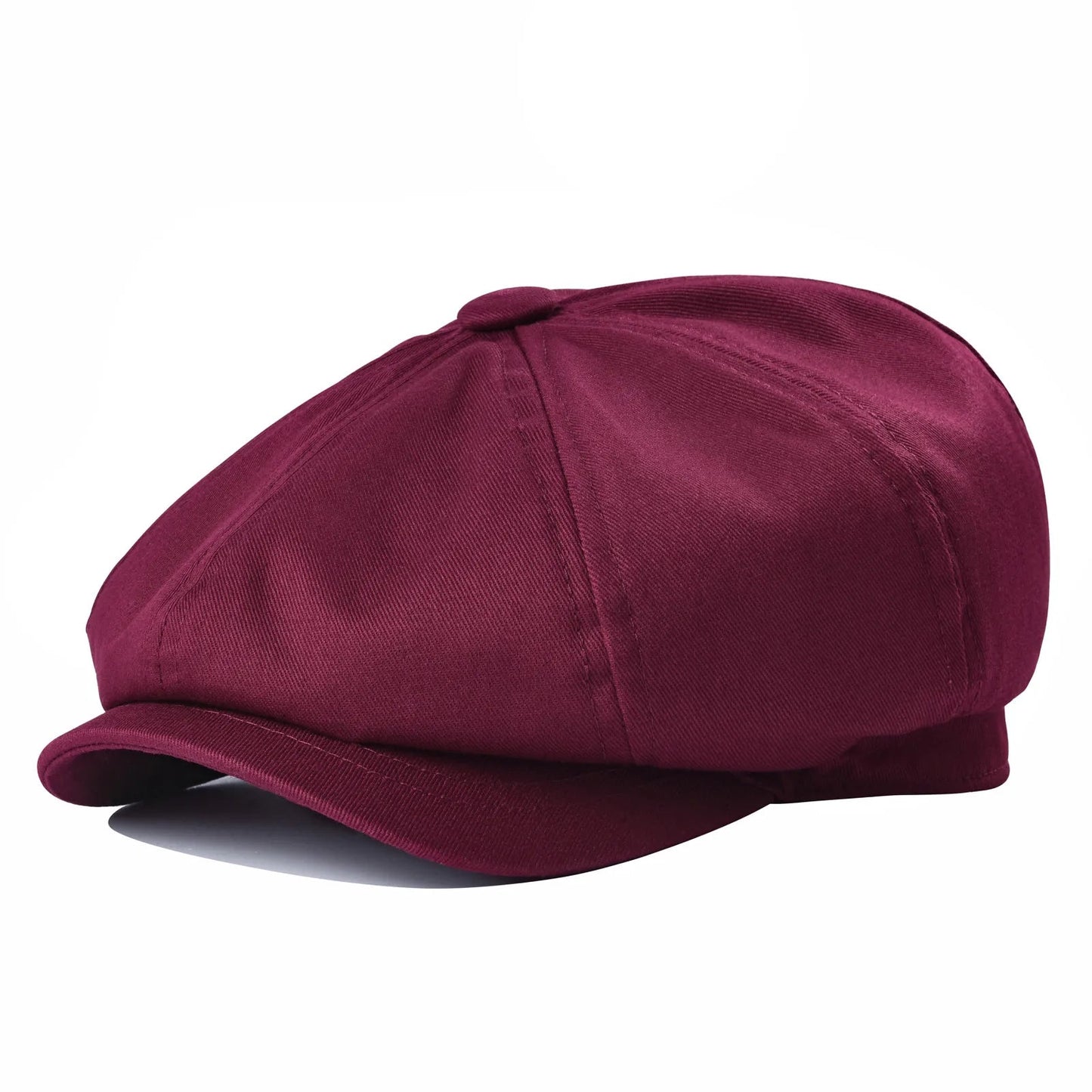 Newsboy Cap Men's White Twill Cotton Hat Women's Baker Boy Caps Retro Big Headpiece | TINMICO - TINMICO