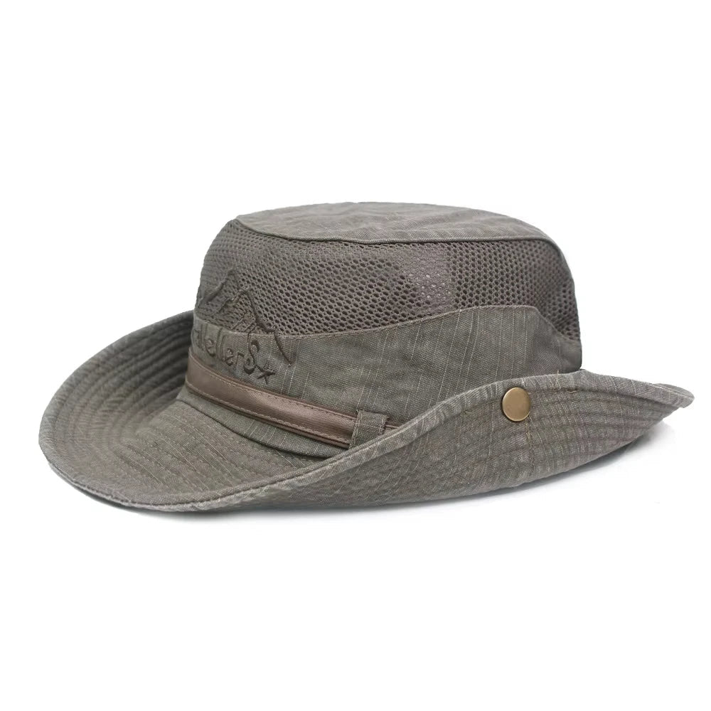 Outdoor Bucket Hat Men Summer Breathable Panama Cap | TINMICO - TINMICO