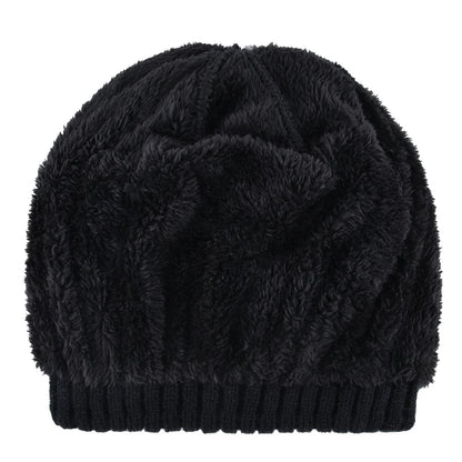 Skull Pattern Solid Color Hat With Metal Skulls Skullies Beanies Men's Knit Thick Hats, Winter Beanies Men Knitted TINMICO - TINMICO