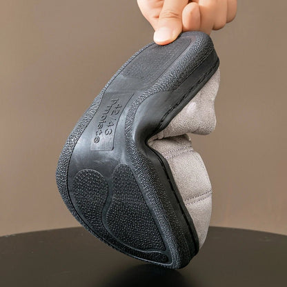 Slippers for men TPR Sole Memory Foam Warm Soft Cushion Non slip Stripe Design Comfortable Indoor House Shoes TINMICO - TINMICO