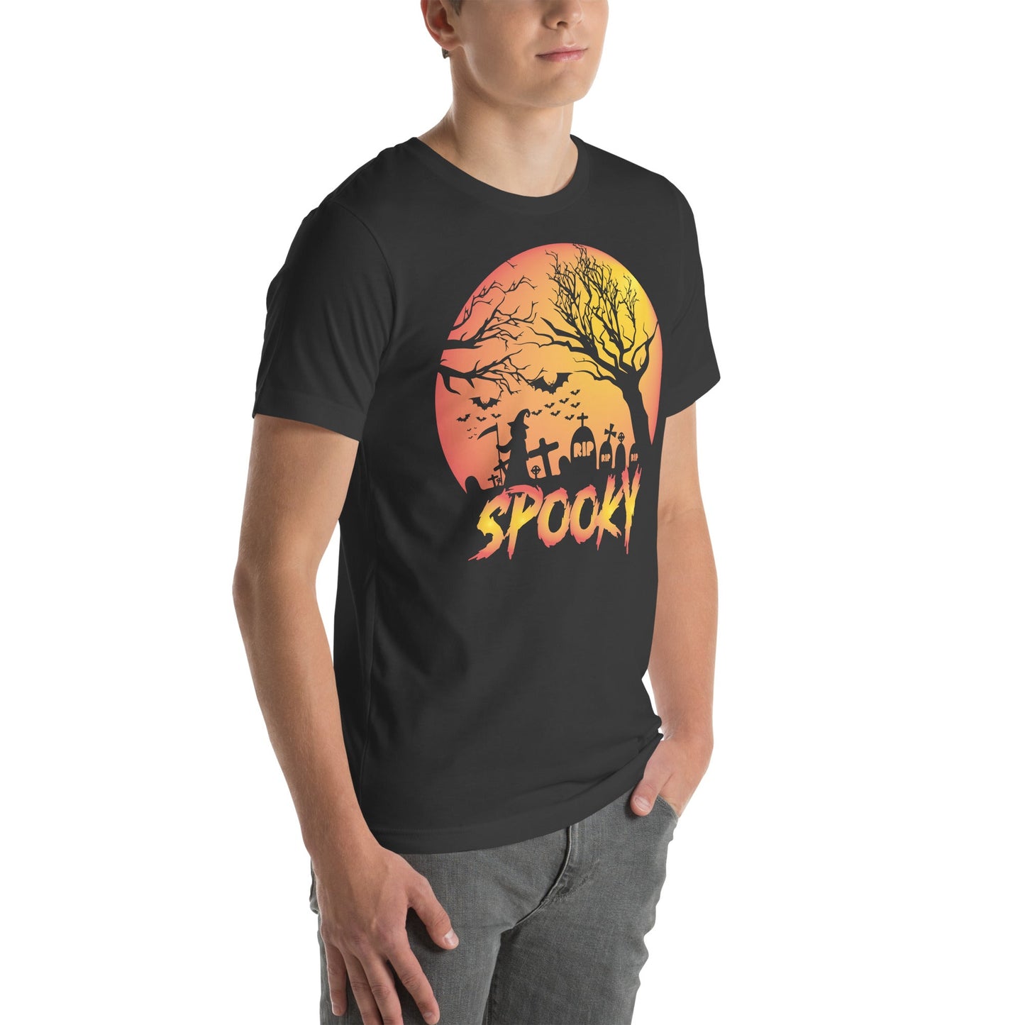 Spooky Unisex T-Shirt for Halloween Celebrations, Casual Wear, Party Shirt - TINMICO