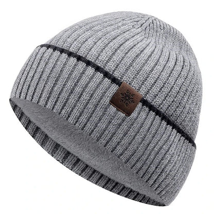 Sports Knitted Hat Unisex Winter Hat Plush Fleece Warm Cap Snow Label Soft Beanie Hat For Men Women Outdoor| TINMICO - TINMICO