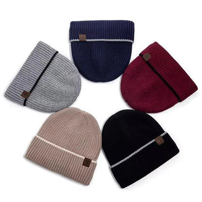 Sports Knitted Hat Unisex Winter Hat Plush Fleece Warm Cap Snow Label Soft Beanie Hat For Men Women Outdoor| TINMICO - TINMICO