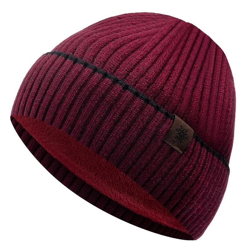 Sports Knitted Hat Unisex Winter Hat Plush Fleece Warm Cap Snow Label Soft Beanie Hat For Men Women Outdoor| TINMICO - TINMICO