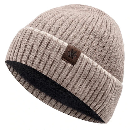 Sports Knitted Hat Unisex Winter Hat Plush Fleece Warm Cap Snow Label Soft Beanie Hat For Men Women Outdoor| TINMICO - TINMICO