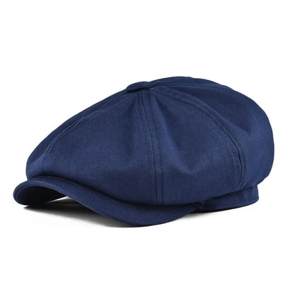 TINMICO 100% Twill Cotton Newsboy Cap Men Women Classic Retro Hat Summer Autumn Lightweight Driver Cap - TINMICO