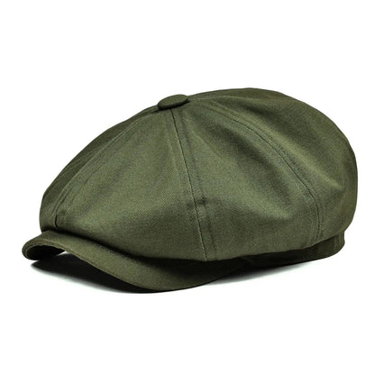 TINMICO 100% Twill Cotton Newsboy Cap Men Women Classic Retro Hat Summer Autumn Lightweight Driver Cap - TINMICO
