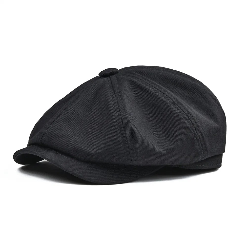 TINMICO 100% Twill Cotton Newsboy Cap Men Women Classic Retro Hat Summer Autumn Lightweight Driver Cap - TINMICO