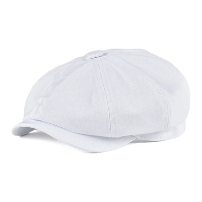 TINMICO 100% Twill Cotton Newsboy Cap Men Women Classic Retro Hat Summer Autumn Lightweight Driver Cap - TINMICO