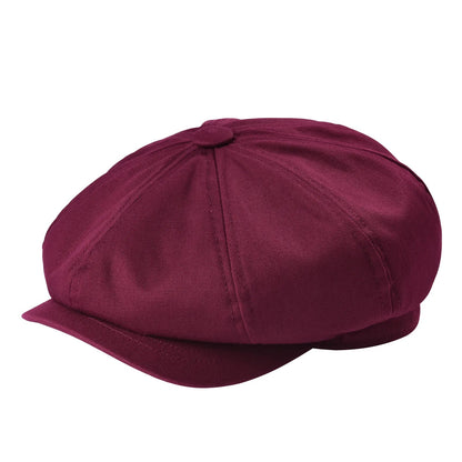 TINMICO 100% Twill Cotton Newsboy Cap Men Women Classic Retro Hat Summer Autumn Lightweight Driver Cap - TINMICO