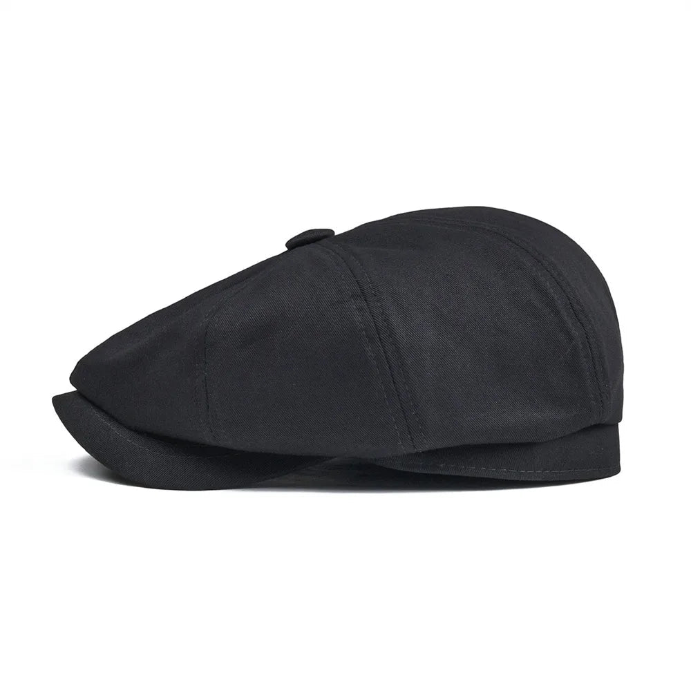 TINMICO 100% Twill Cotton Newsboy Cap Men Women Classic Retro Hat Summer Autumn Lightweight Driver Cap - TINMICO