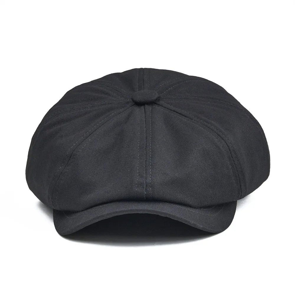 TINMICO 100% Twill Cotton Newsboy Cap Men Women Classic Retro Hat Summer Autumn Lightweight Driver Cap - TINMICO