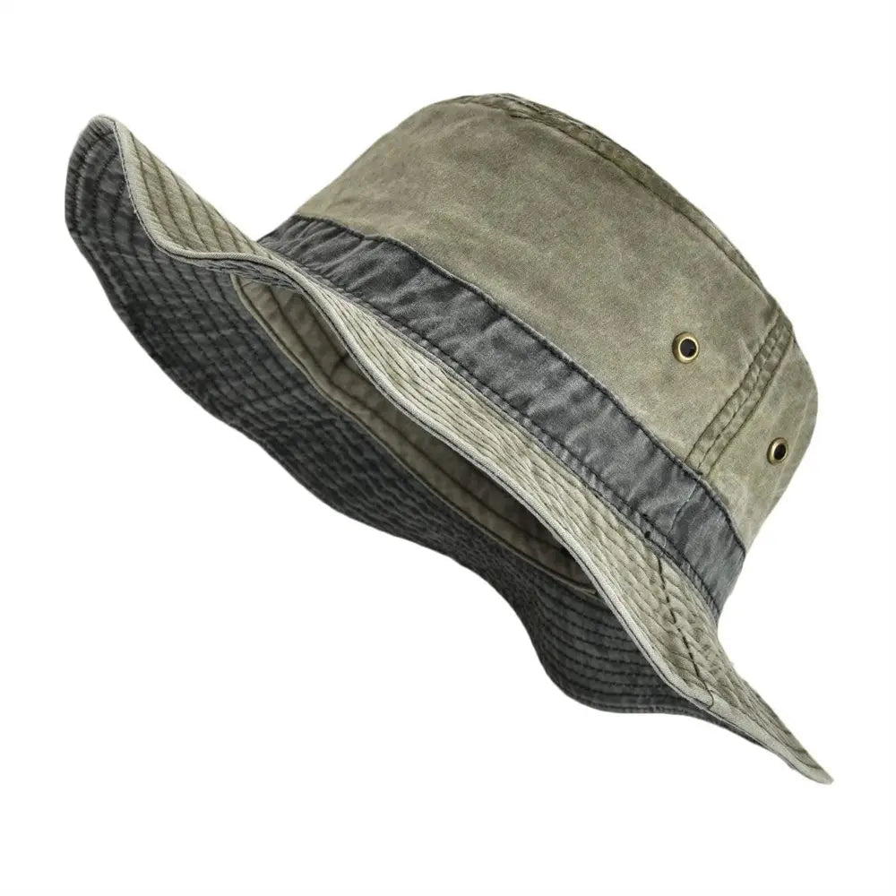 TINMICO Bucket Hats for Men Washed Cotton Outdoor Panama Hat Summer Fishing Hunting Cap UV Sun Protection Caps Panama Hat - TINMICO