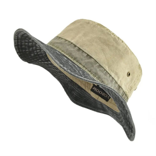 TINMICO Bucket Hats for Men Washed Cotton Outdoor Panama Hat Summer Fishing Hunting Cap UV Sun Protection Caps Panama Hat - TINMICO