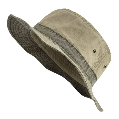 TINMICO Bucket Hats for Men Washed Cotton Outdoor Panama Hat Summer Fishing Hunting Cap UV Sun Protection Caps Panama Hat - TINMICO