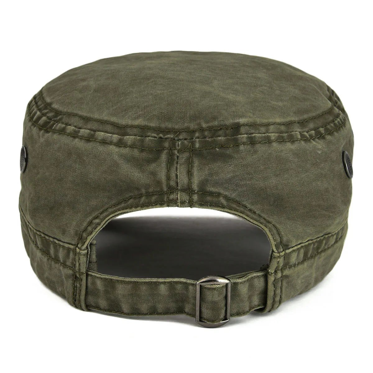 TINMICO Washed Cotton Military Cadet Army Caps for Men Vintage Flat Top Hats - TINMICO