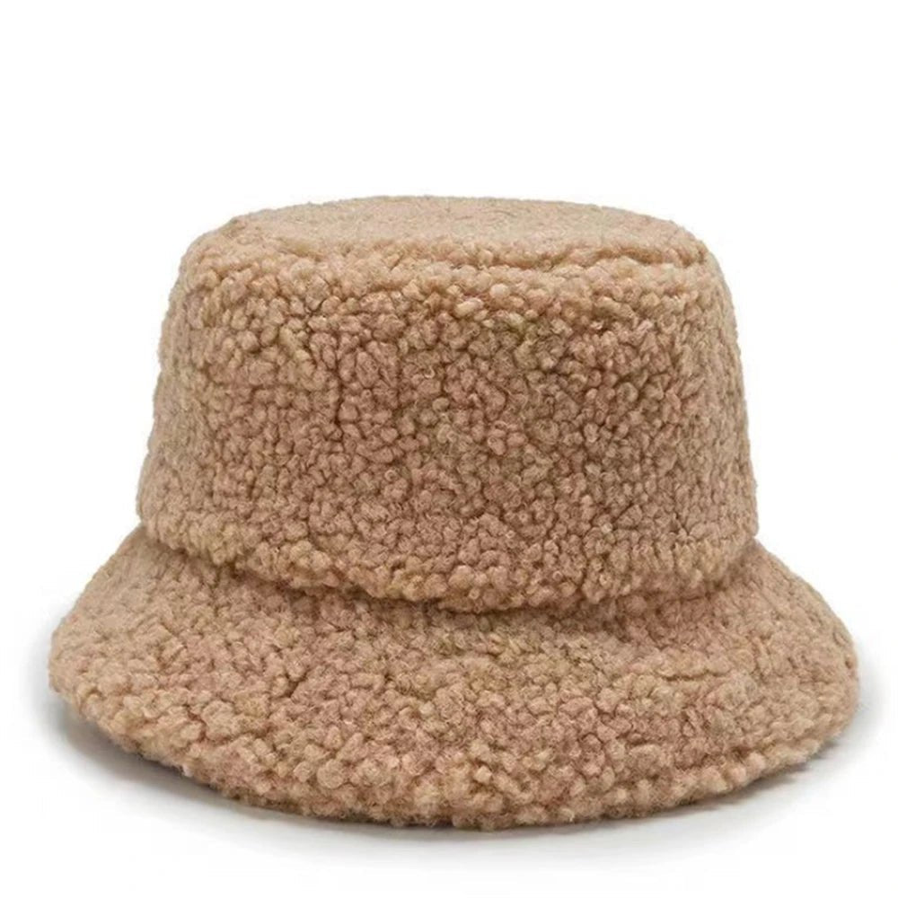 TINMICO Winter Warm Fleece Bucket Hat for Men Women Cold Resistant Fashion Fisherman Cap Trendy Sunshade New - TINMICO
