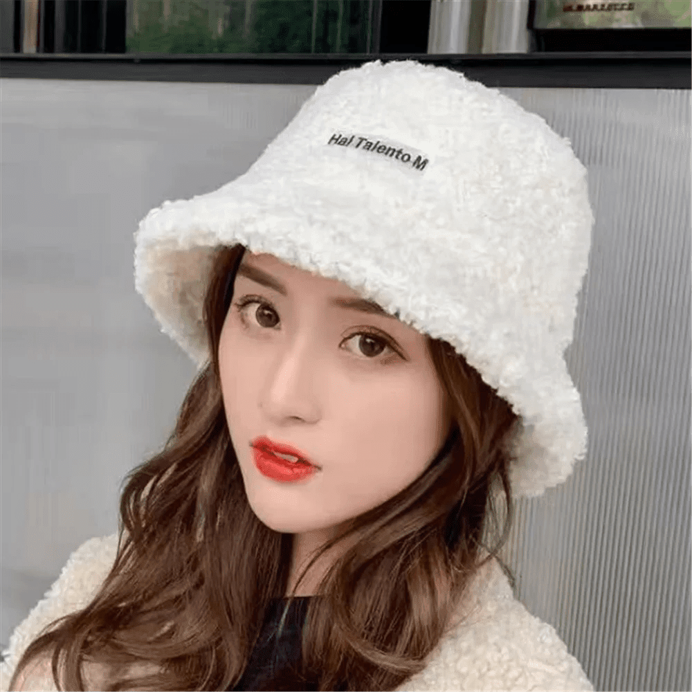 TINMICO Winter Warm Fleece Bucket Hat for Men Women Cold Resistant Fashion Fisherman Cap Trendy Sunshade New - TINMICO