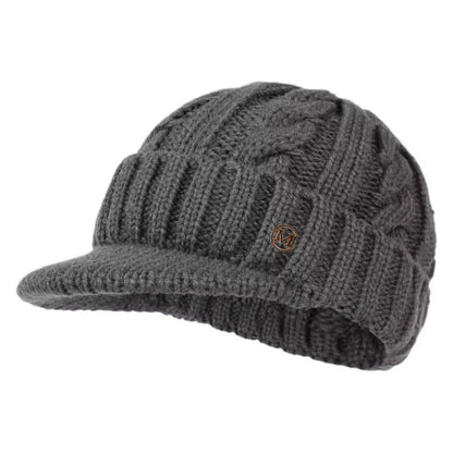 Twists Knitting Hat Keep Warm Winter Beanies for Men Outdoor Short Brim Duck Tongue Cap Winter Plush Thick Fried Dough | TINMICO - TINMICO