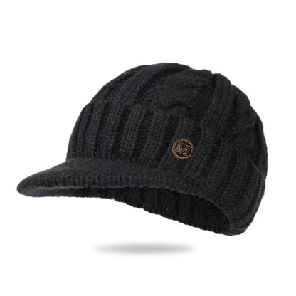 Twists Knitting Hat Keep Warm Winter Beanies for Men Outdoor Short Brim Duck Tongue Cap Winter Plush Thick Fried Dough | TINMICO - TINMICO