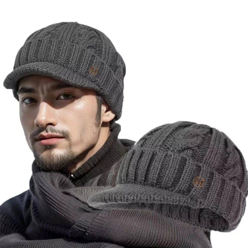 Twists Knitting Hat Keep Warm Winter Beanies for Men Outdoor Short Brim Duck Tongue Cap Winter Plush Thick Fried Dough | TINMICO - TINMICO