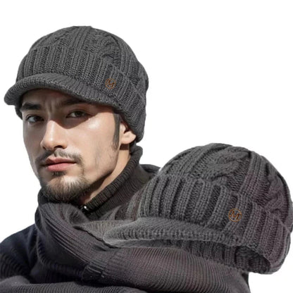 Twists Knitting Hat Keep Warm Winter Beanies for Men Outdoor Short Brim Duck Tongue Cap Winter Plush Thick Fried Dough | TINMICO - TINMICO