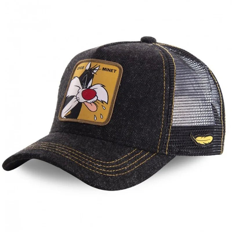 Unisex Anime Cartoon Cap High Quality Patch Draw Baseball Cap Men Trucker Hat | TINMICO - TINMICO