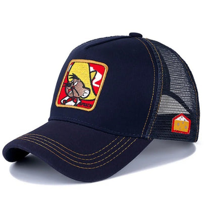 Unisex Anime Cartoon Cap High Quality Patch Draw Baseball Cap Men Trucker Hat | TINMICO - TINMICO