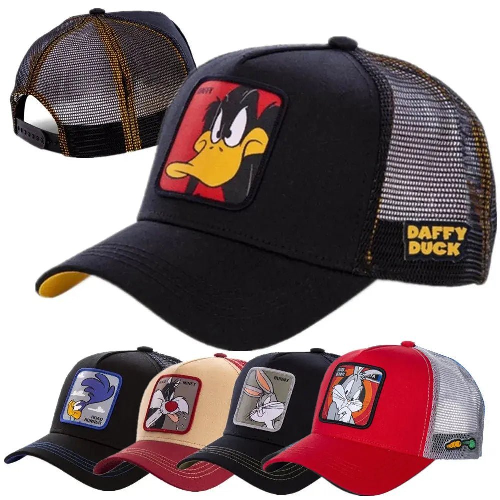 Unisex Anime Cartoon Cap High Quality Patch Draw Baseball Cap Men Trucker Hat | TINMICO - TINMICO