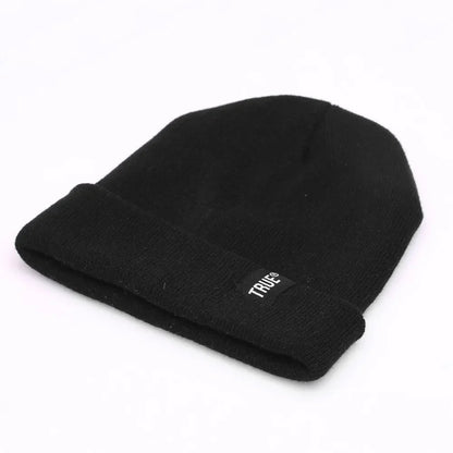 Unisex Cap Letter True 10 Colors Casual Beanies for Men Women Fashion Knitted Winter Hat Solid Hip - hop Skullies Hat Bonnet | TINMICO - TINMICO