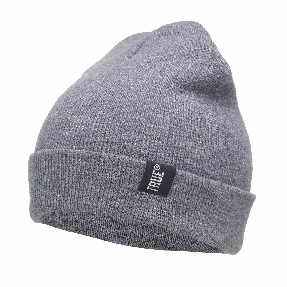 Unisex Cap Letter True 10 Colors Casual Beanies for Men Women Fashion Knitted Winter Hat Solid Hip - hop Skullies Hat Bonnet | TINMICO - TINMICO