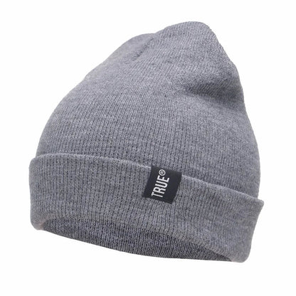 Unisex Cap Letter True 10 Colors Casual Beanies for Men Women Fashion Knitted Winter Hat Solid Hip - hop Skullies Hat Bonnet | TINMICO - TINMICO