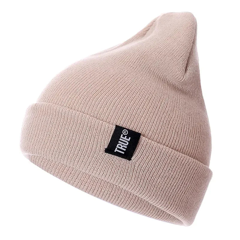 Unisex Cap Letter True 10 Colors Casual Beanies for Men Women Fashion Knitted Winter Hat Solid Hip - hop Skullies Hat Bonnet | TINMICO - TINMICO