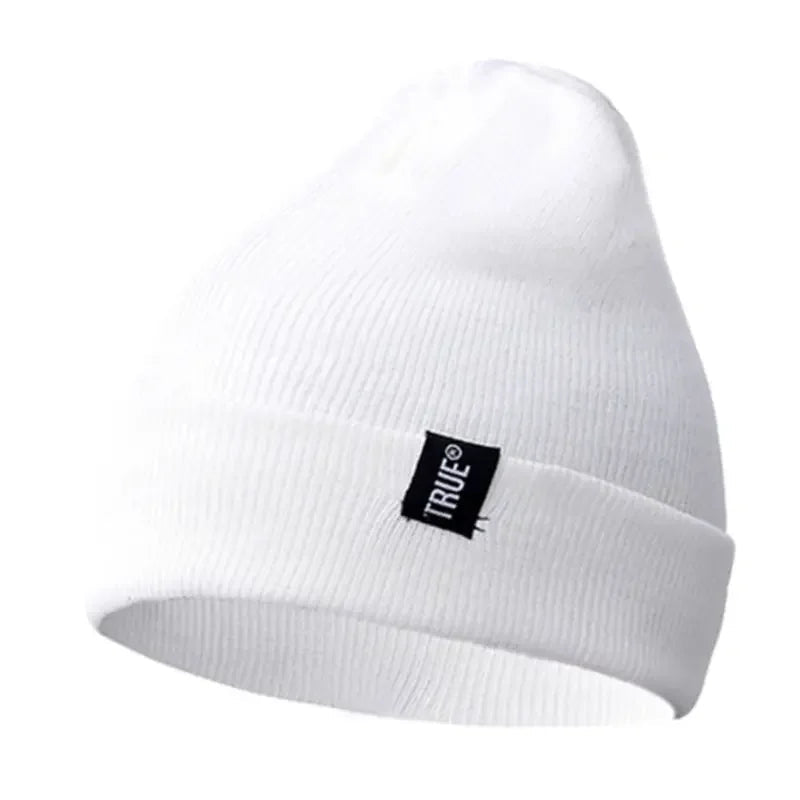 Unisex Cap Letter True 10 Colors Casual Beanies for Men Women Fashion Knitted Winter Hat Solid Hip - hop Skullies Hat Bonnet | TINMICO - TINMICO