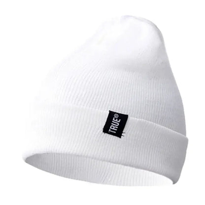 Unisex Cap Letter True 10 Colors Casual Beanies for Men Women Fashion Knitted Winter Hat Solid Hip - hop Skullies Hat Bonnet | TINMICO - TINMICO