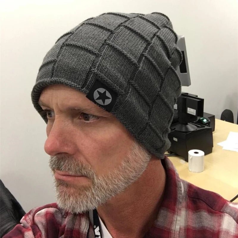 Unisex Fleece Lined Beanie Hat Knit Wool Warm Winter Hat Thick Soft Stretch Hat For Men And Women Fashion Skullies & Beanie | TINMICO - TINMICO