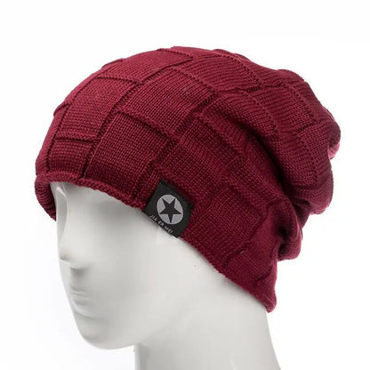 Unisex Fleece Lined Beanie Hat Knit Wool Warm Winter Hat Thick Soft Stretch Hat For Men And Women Fashion Skullies & Beanie | TINMICO - TINMICO