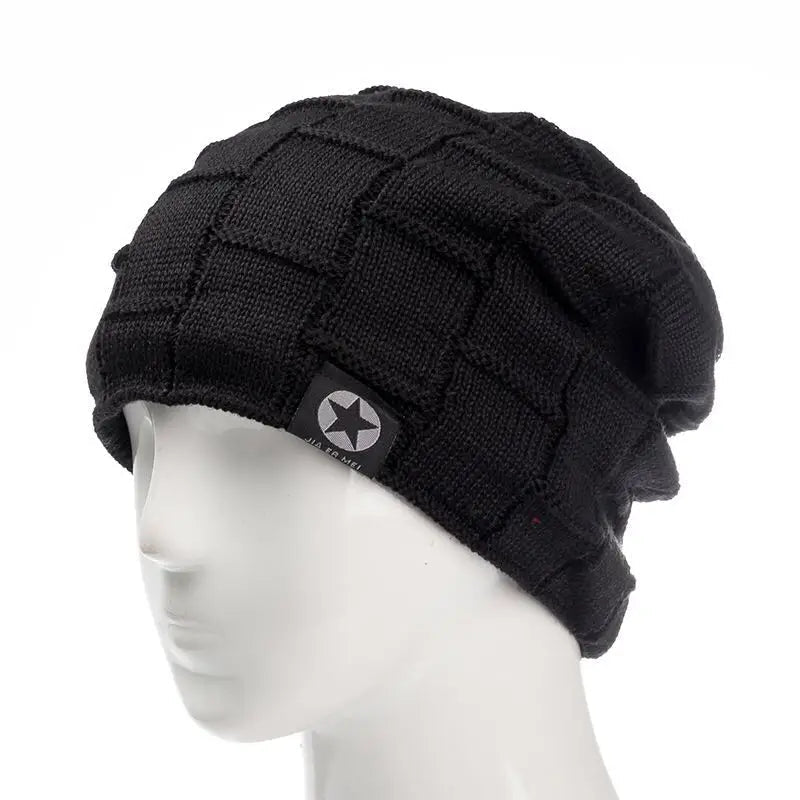 Unisex Fleece Lined Beanie Hat Knit Wool Warm Winter Hat Thick Soft Stretch Hat For Men And Women Fashion Skullies & Beanie | TINMICO - TINMICO