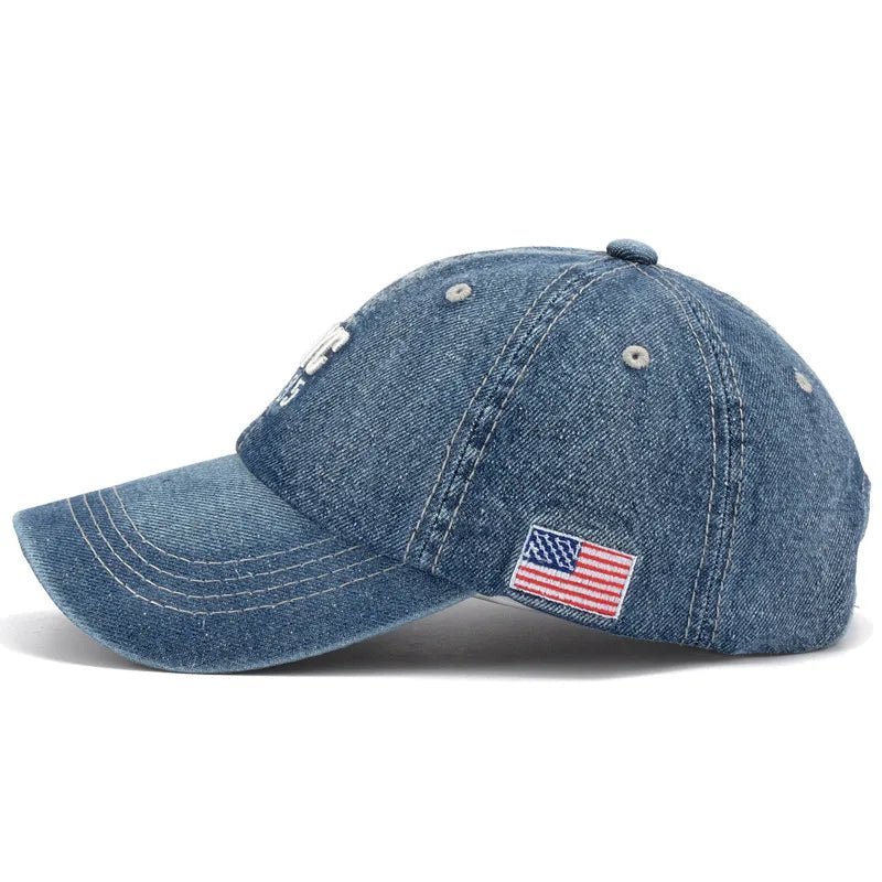 Unisex hats Denim Baseball Cap Men Women Embroidery Letter Jeans Snapback Hat Casquette Summer Sports Hip Hop Cap Gorras | TINMICO - TINMICO
