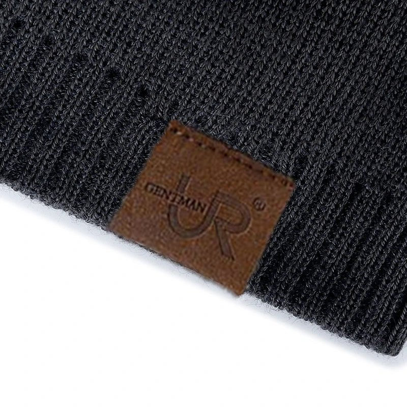 Unisex Winter Hats Solid Color Knitted Hats For Men And Women Beanie Cap Outdoor Add Fur Lining Warm Sports Hats|TINMICO - TINMICO