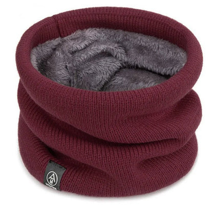 Warm Knitted Scarf Thickened Plush Windproof Winter Neck Gaiter Cold Weather Outdoor Sport Ski Running TINMICO - TINMICO