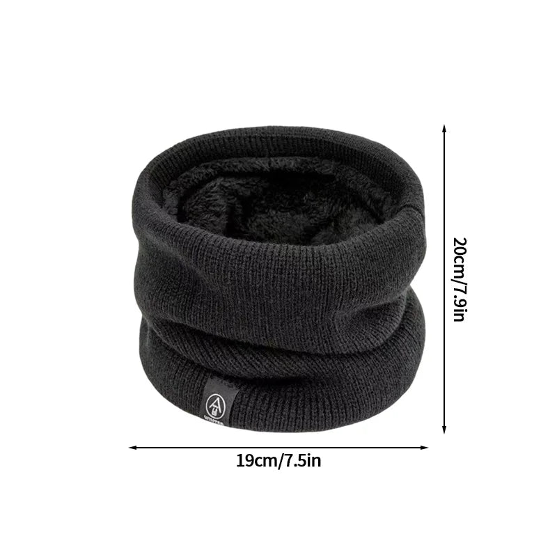 Warm Knitted Scarf Thickened Plush Windproof Winter Neck Gaiter Cold Weather Outdoor Sport Ski Running TINMICO - TINMICO