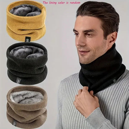 Warm Knitted Scarf Thickened Plush Windproof Winter Neck Gaiter Cold Weather Outdoor Sport Ski Running TINMICO - TINMICO